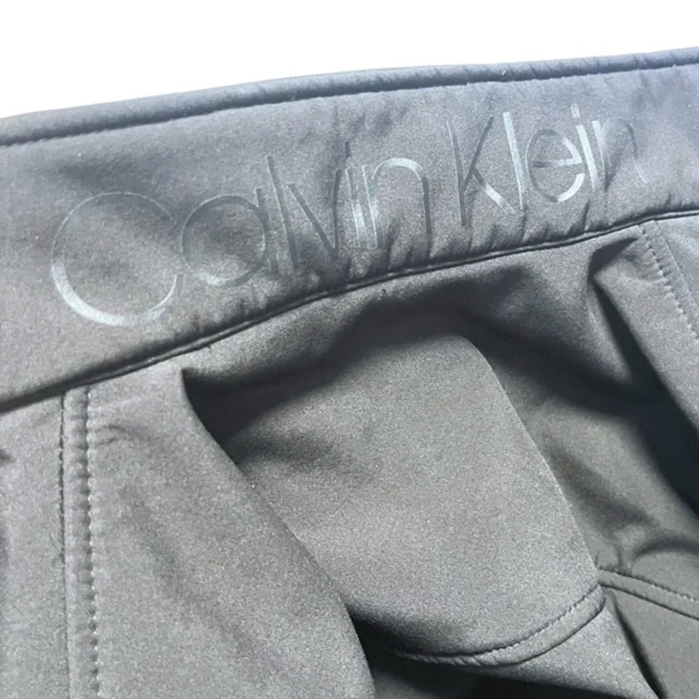 Calvin Klein Scuba Jacket Mens‎ M Black Fleece Lined Water Resistant Stretch